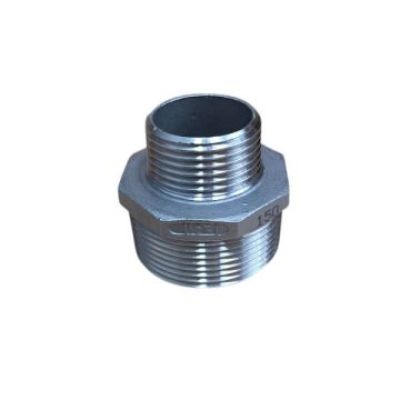 40mm X 25mm Hex Nipple BSP Stainless Steel 316 150lb