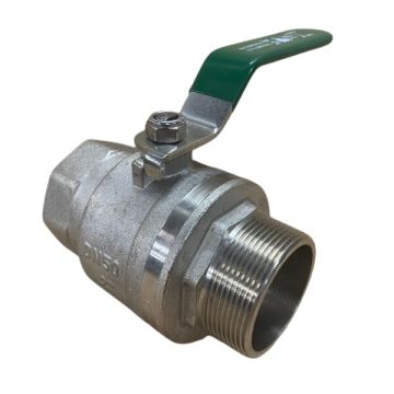 50mm Ball Valve Male x Female Lever Handle Gas Water Approved 2" BSP W50M