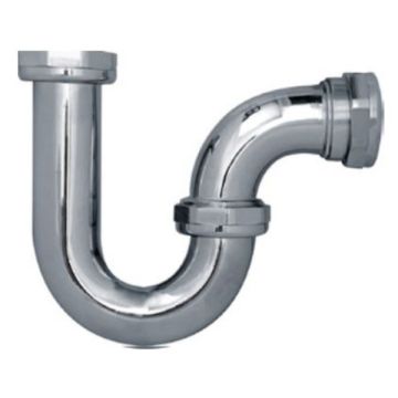 50mm P Trap Copper Chrome Easy Fix Suit PVC DWV Pipe 71758