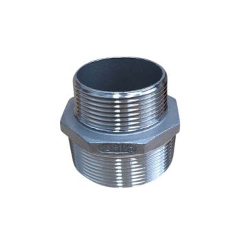 50mm X 40mm Hex Nipple BSP Stainless Steel 316 150lb