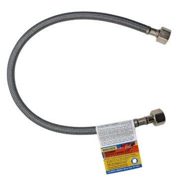 600mm Burst Guard PEX Flex Water Connector With Shut Off 15mm BSP 1/2" Female  