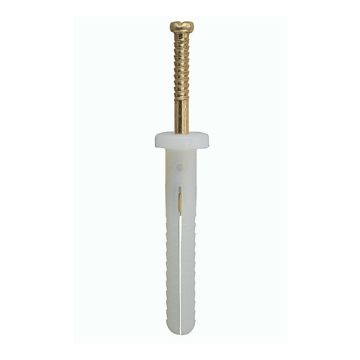 6.5mm X 25mm Round Head Nylon Anchor Pk100