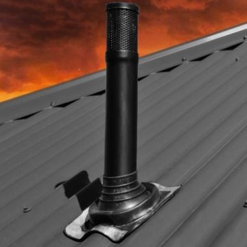 Aquarius Steel Roof Vent Flashing Kit Black Fire Rated BAL 12.5 VK50BAL12