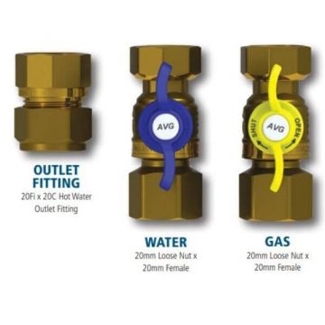 AVG Instantaneous Hot Water Quickie Kit 20mm QIK501F