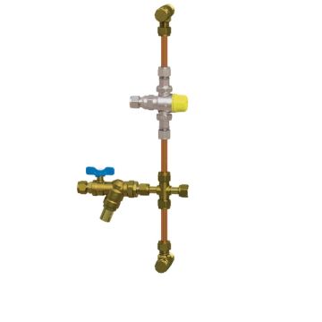 AVG Quickie Kit QIK15RCV 15mm Storage Hot Water System Yellow Cap Tempering Valve With Nri-Prv Valve