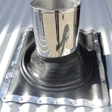Aztec AMBFTS150B BAL Metal Roof Pipe Flue Flashing TS Kit Black Suit Pipe OD 200mm
