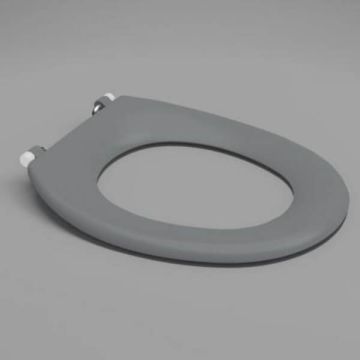 Caroma Caravelle Care Toilet Seat Anthracite Grey Single Flap Blind Fix Hinge 254007AG 