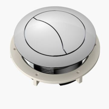 Caroma Clark Chrome Toilet Cistern Dual Flush Button Round CL60007.C