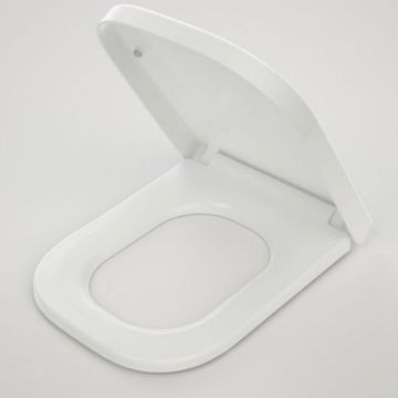 Caroma Luna Square Soft Close Toilet Seat White Quick Release Blind Hinge 300062W