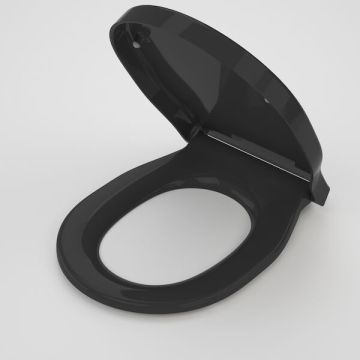 Caroma Opal 2 Black Standard Close Toilet Seat Blind Top Fix Hinges 300031B