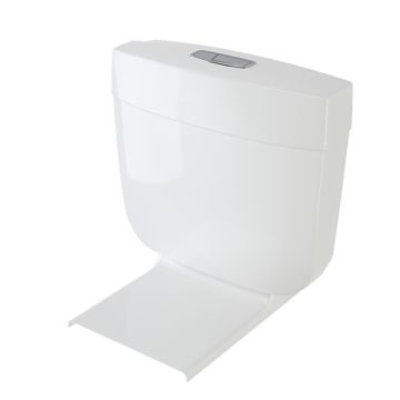 Caroma Slimline White Dual Flush Connector Toilet Cistern & Seat 4.5/3 Litre 233030W