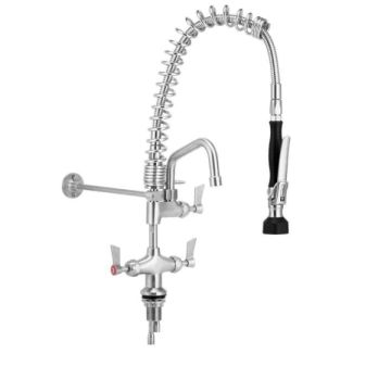 3Monkeez Cafe Dual Hob Mount Pre Rinse Tap 6" Pot Filler & Spray T-3M53015-C 