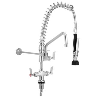 3Monkeez Cafe Dual Hob Mount Pre Rinse Tap 12" Pot Filler & Spray T-3M53058-C