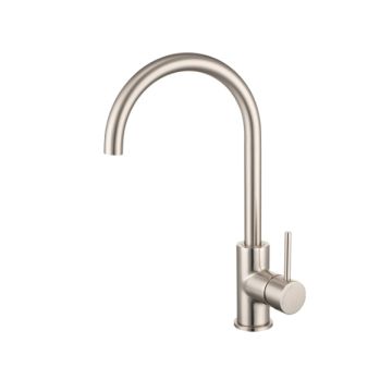 Cob & Pen Cold Start Gooseneck Sink Mixer Brushed Nickel - Artline Lead Free