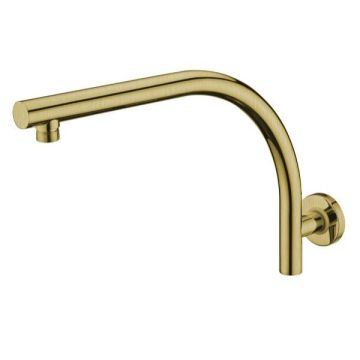 Cob & Pen Curved Shower Arm Brushed Gold - Hazel