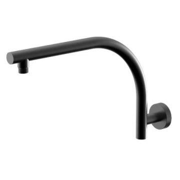 Cob & Pen Curved Shower Arm Matte Black - Hazel