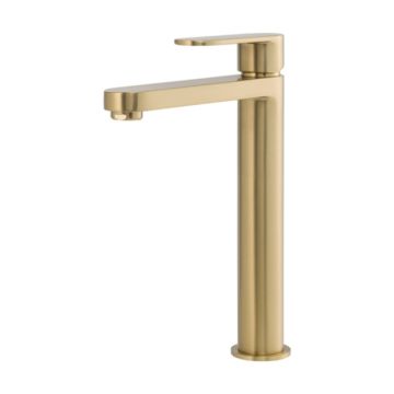 Cob & Pen Raised Basin Mixer Brushed Gold - Spectra Lead Free