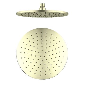 Cob & Pen Round Shower Head 250mm Brushed Gold - Elgin