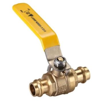 20mm Copper Press Gas Ball Valve Lever Handle AGA Approved 3/4" GP20 