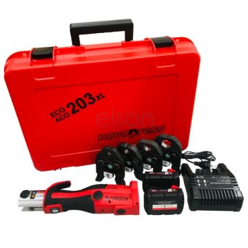 COPPER Press Novopress ACO203BT 18V Battery Tool Kit DN15/20/25/32mm Jaws, Case, 2 Batteries & Charger 36905