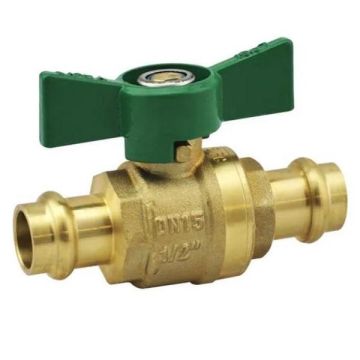 25mm Copper Press Water Ball Valve Butterfly Handle Watermark 1" WBWP25