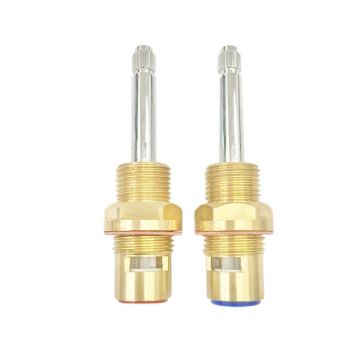 Dorf 1/2 Turn Basin Tap Spindles Ceramic Disc Lever Contra Turn 20 Teeth Chrome 6477.04