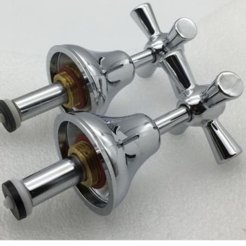 Easytap EP8101 Cross Basin Tap Top Assemblies Chrome Deep Seat Jumper Washer (Pair)  