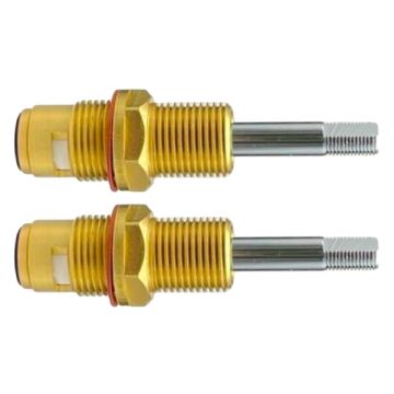 Easytap TZ110 1/4 Turn Wall Spindles Ceramic Clockwise Close Flat Side Chrome (Pair)