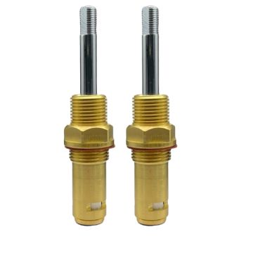 Easytap TZ2029 1/4 Turn Basin Spindles Ceramic Clockwise Close Flat Side Chrome (Pair)