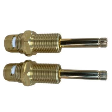 Easytap TZ2065 1/4 Turn Gold Bastow Wall Spindles Ceramic Clockwise Close 16 Teeth (Pair)