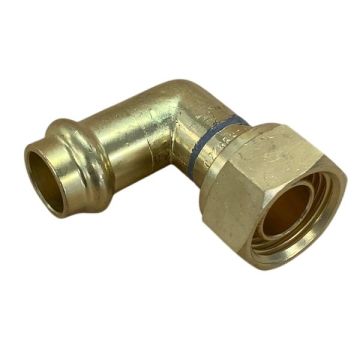 15mm BSP 1/2" Elbow Cone Loose Nut No 63 Water Copper Press