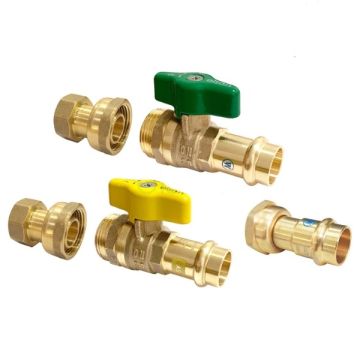 Elson LF73722 Press Union Ball Valve Hot Water Kit 20mm 3/4" 