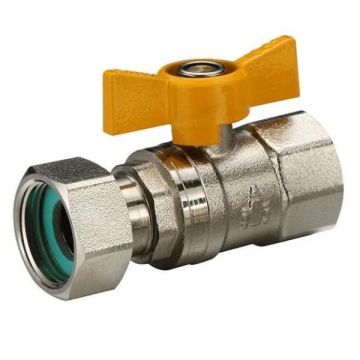 20mm Female Swivel Nut Ball Valve Gas Butterfly Handle AGA Approved 3/4" BSP H20FG