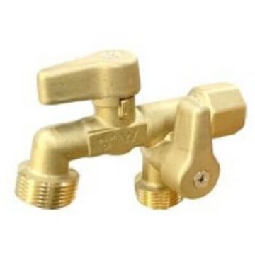 20mm Female Dual Outlet Hose Bib Cock Brass 1/4 Turn WaterMark