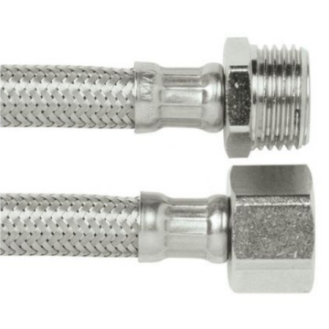 225mm Extensions Male Female Flex Water Stainless PEX Inner Tube 15mm BSP 1/2" (Pair)  