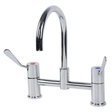 Gentec Cleanline 100mm Lever Hob Bench Mount Exposed Set 4 Star 7.5L/Min CL10015