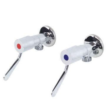 Gentec Cleanline 100mm Lever Washing Machine Stops (Pair) CL10045PR