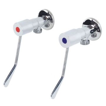 Gentec Cleanline 150mm Lever Washing Machine Stops (Pair) CL15045PR