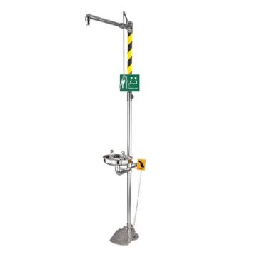 Gentec Ecosafe Floor Mounted Combination Shower Eye Face Wash And Foot Pedal ECO1000FPEXP