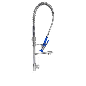 Gentec GPURE Pre Rinse Compact Sink Mixer With Pot Filler Brushed Stainless Steel GPJ1200C 
