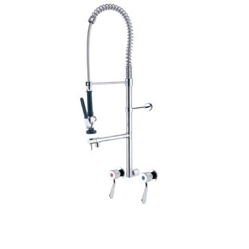 Gentec JETF3000 Pre Rinse Unit Wall Mount With Pot Filler 100mm Lever Handles 
