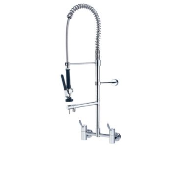 Gentec JETF5600 Pre Rinse Unit Exposed Wall Mount Trigger Spray With Pot Filler 