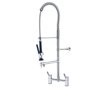 Gentec Pre Rinse Unit Exposed Hob Mount Trigger Spray With Pot Filler 6 Star 4 L/Min JETF9900