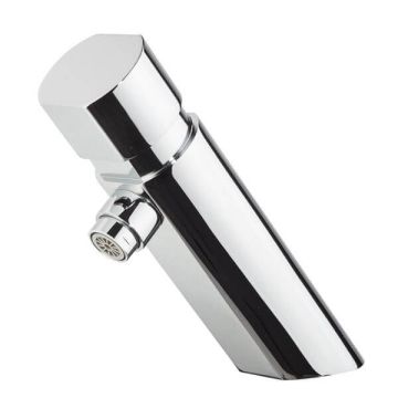 Gentec Time Flow Pillar Tap Angled 60Deg 6 Star 3.5L/Min 6 Seconds TFT7500