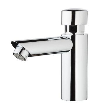 Gentec Time Flow Pillar Tap Right Angle 6 Star 4L/Min 6 Seconds TFT2000