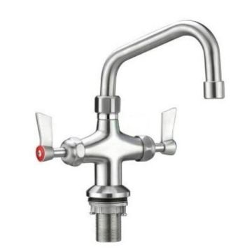 Guardian Dual Hob Mount Tap With 6" Swivel Spout Stainless T3MDH06