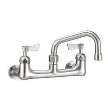 Guardian Exposed Dual Wall Mount Tap Set With 12" Swivel Spout Stainless T-3MEW12