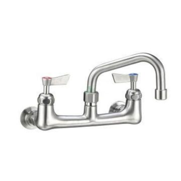 Guardian Exposed Dual Wall Mount Tap Set With 6" Swivel Spout Stainless T-3MEW06