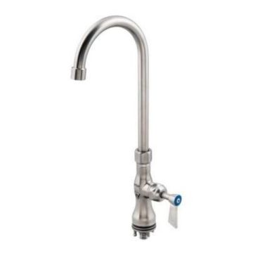 Guardian Single Hob Mount Tap With 12" Gooseneck Spout Stainless T-3MSHG12