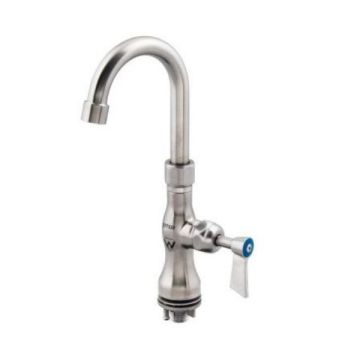Guardian Single Hob Mount Tap With 7" Gooseneck Spout Stainless T-3MSHG07